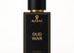 Oud War by ALFAHA – 50ml men’s perfume bottle, dark oudh Eau de Parfum on white background