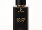 Sultan Shahi by ALFAHA – 50ml men’s perfume bottle, oudh amber Eau de Parfum on white background